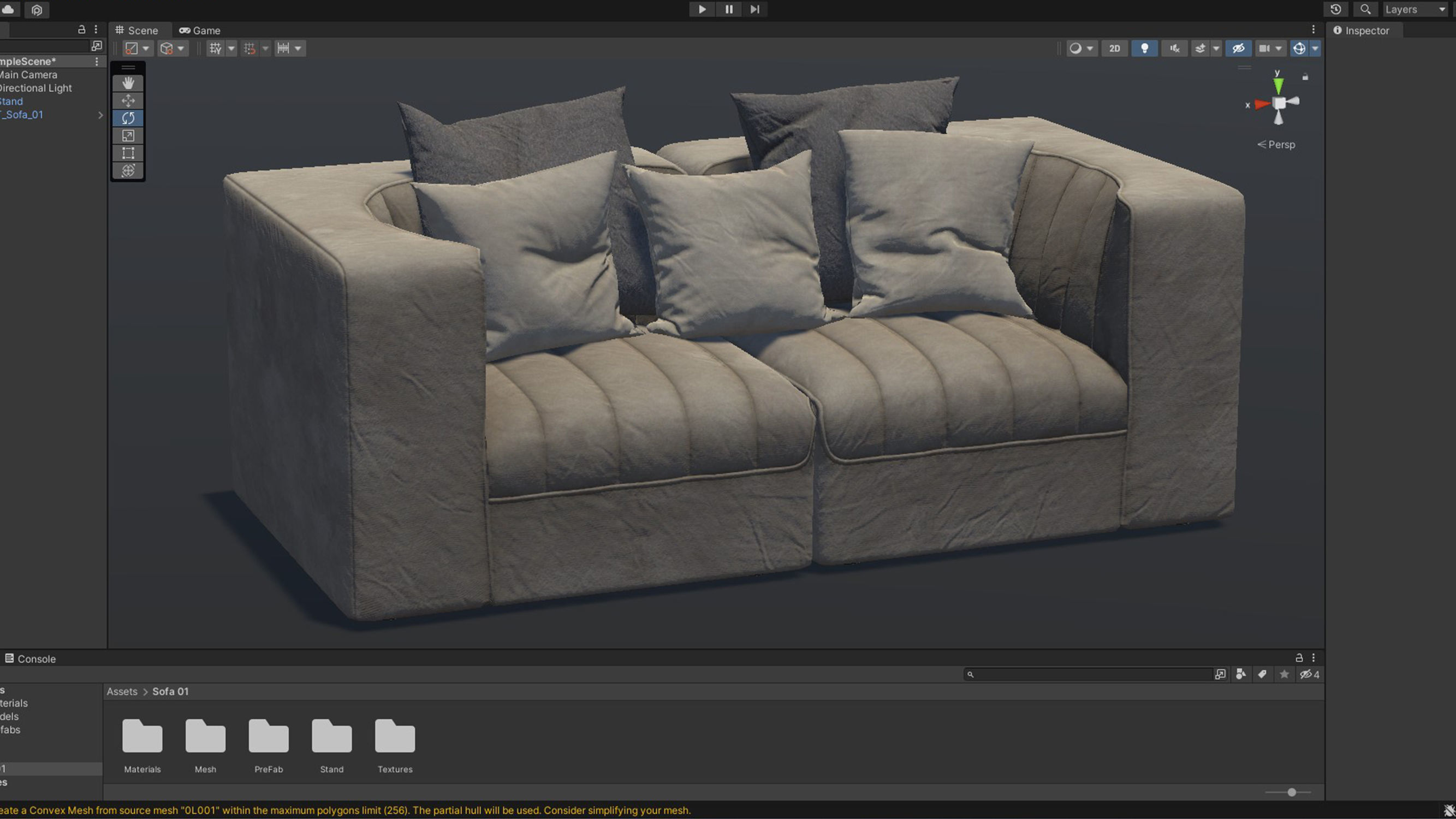 Low Poly 9000 Sofa by ARFLEX Low-poly 3D model_7