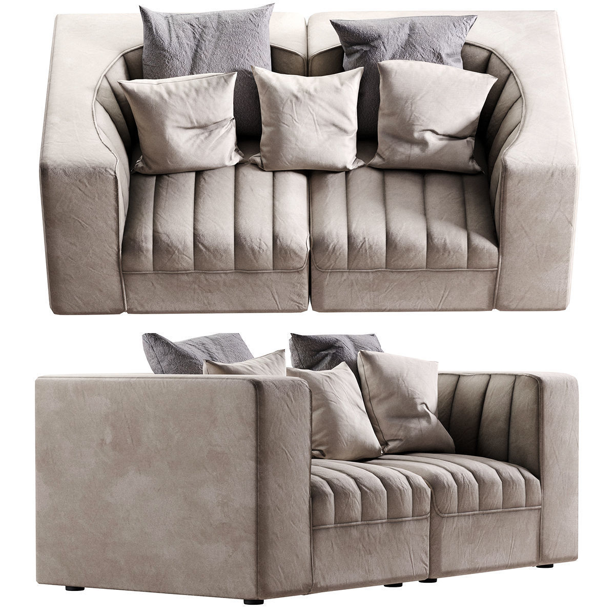 Low Poly 9000 Sofa by ARFLEX Low-poly 3D model_22