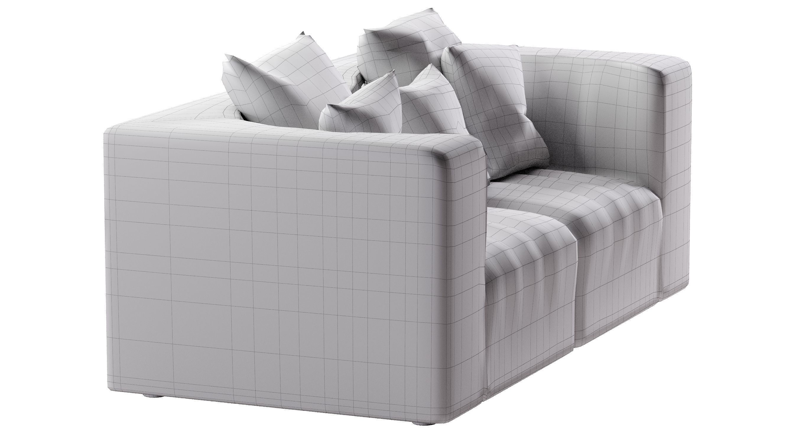 Low Poly 9000 Sofa by ARFLEX Low-poly 3D model_16