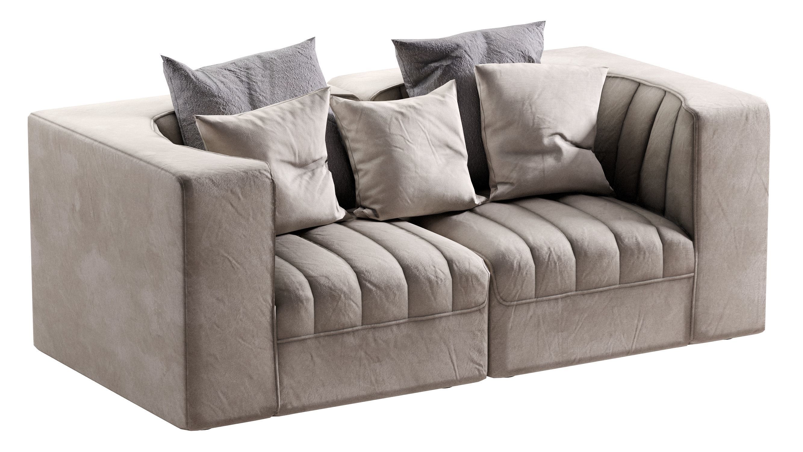 Low Poly 9000 Sofa by ARFLEX Low-poly 3D model_3