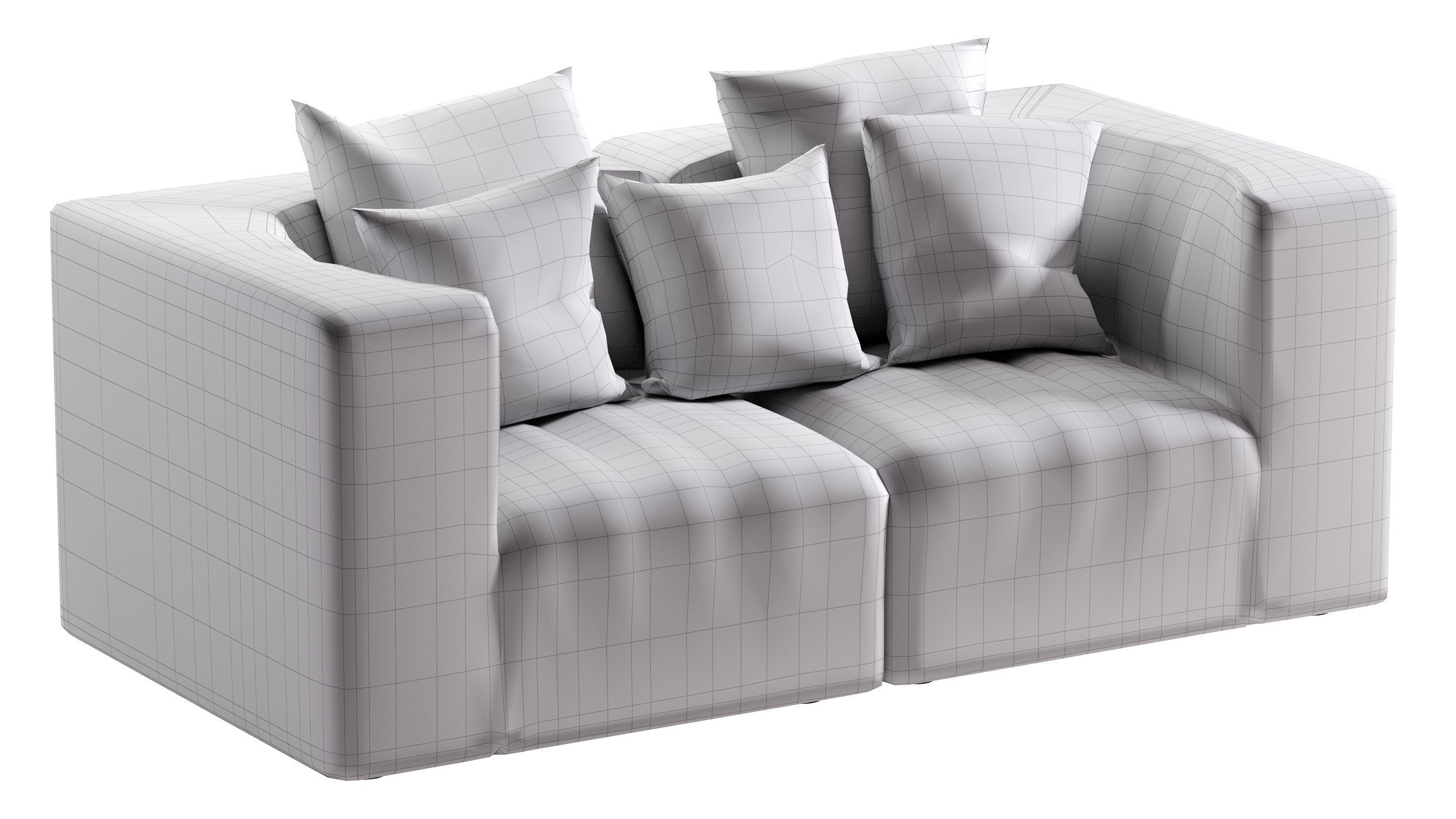 Low Poly 9000 Sofa by ARFLEX Low-poly 3D model_14