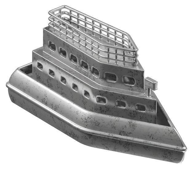 Ceramic Ship Toy 3D model_2