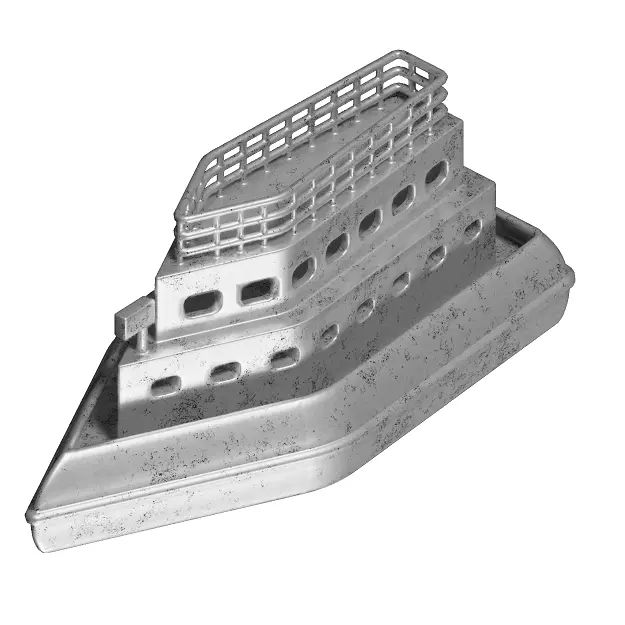 Ceramic Ship Toy 3D model_0