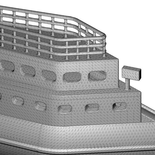 Ceramic Ship Toy 3D model_6