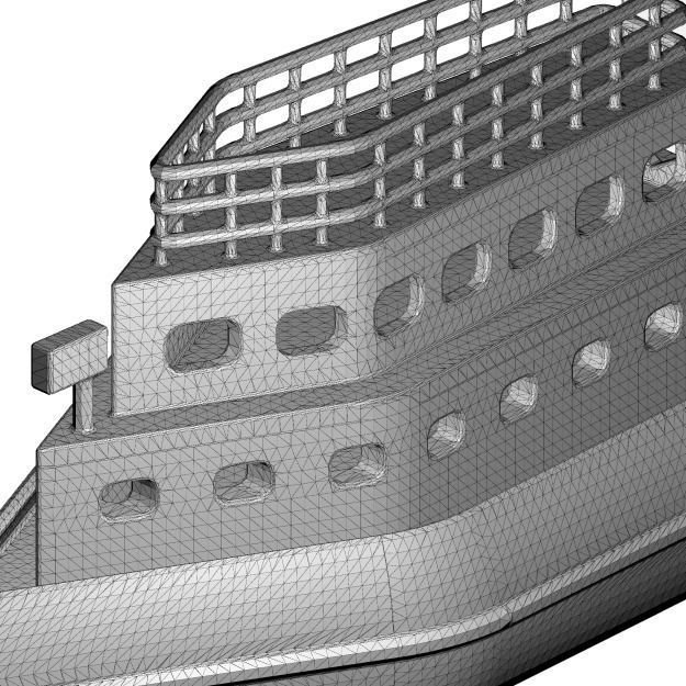 Ceramic Ship Toy 3D model_5