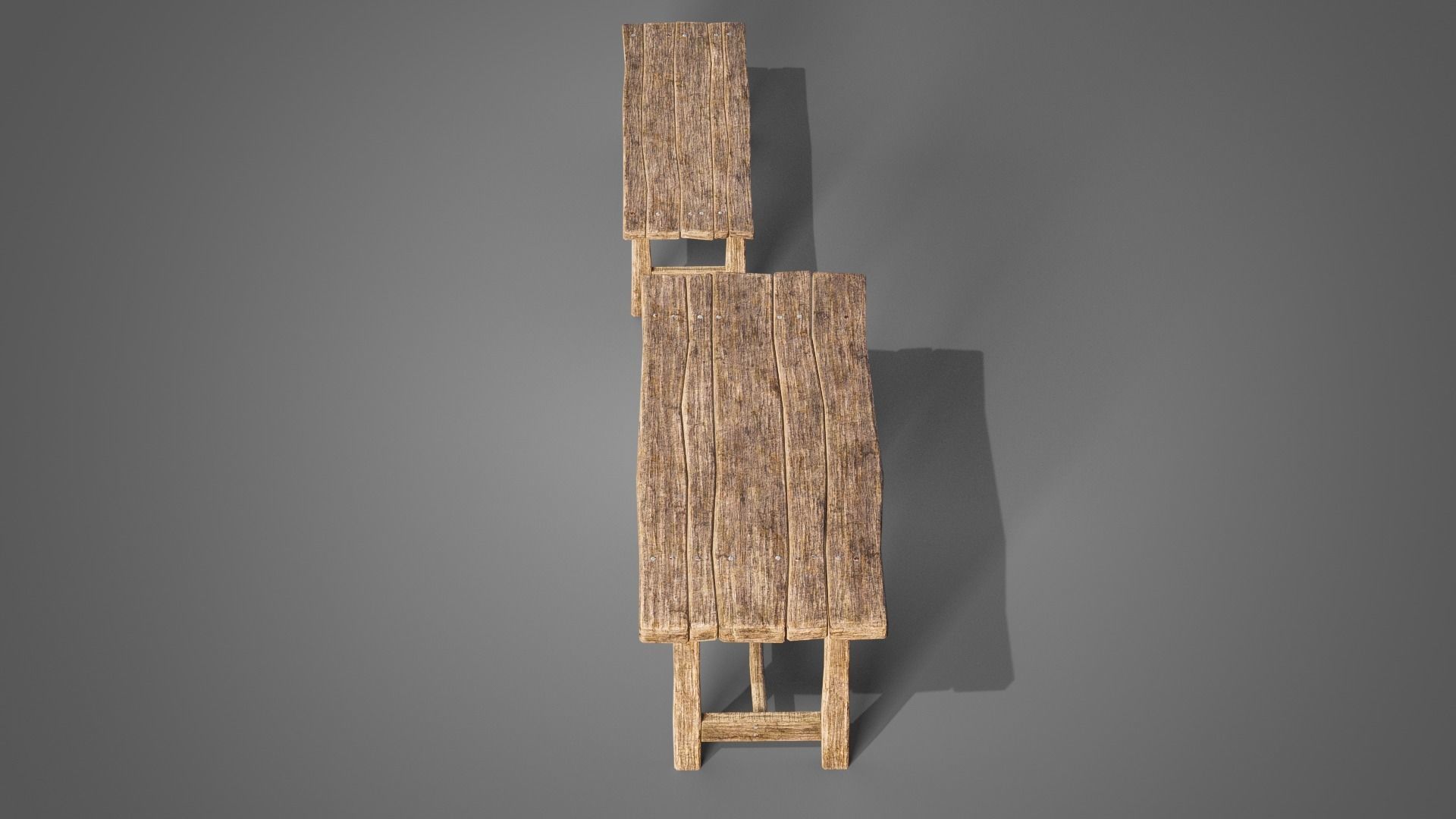 Chairs and tables set Low-poly 3D model_22