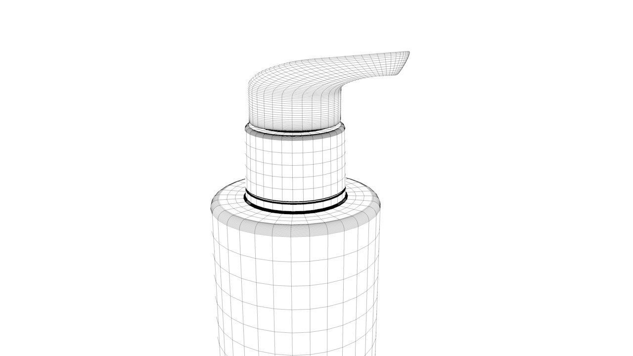 Bottle With Pump Low-poly 3D model_4