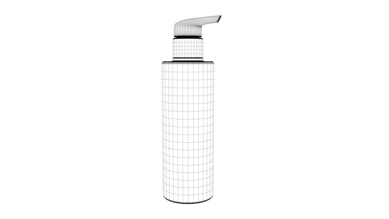 Bottle With Pump Low-poly 3D model_3