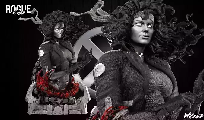 Wicked Marvel Rogue Bust Tested and ready for 3d printing