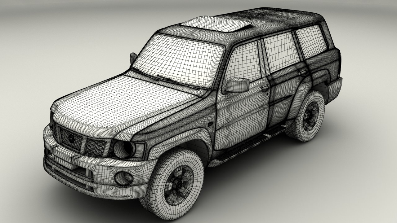 Nissan Patrol Low-poly 3D model_6