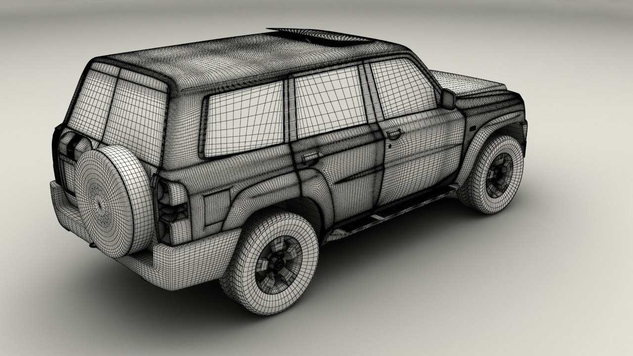 Nissan Patrol Low-poly 3D model_7
