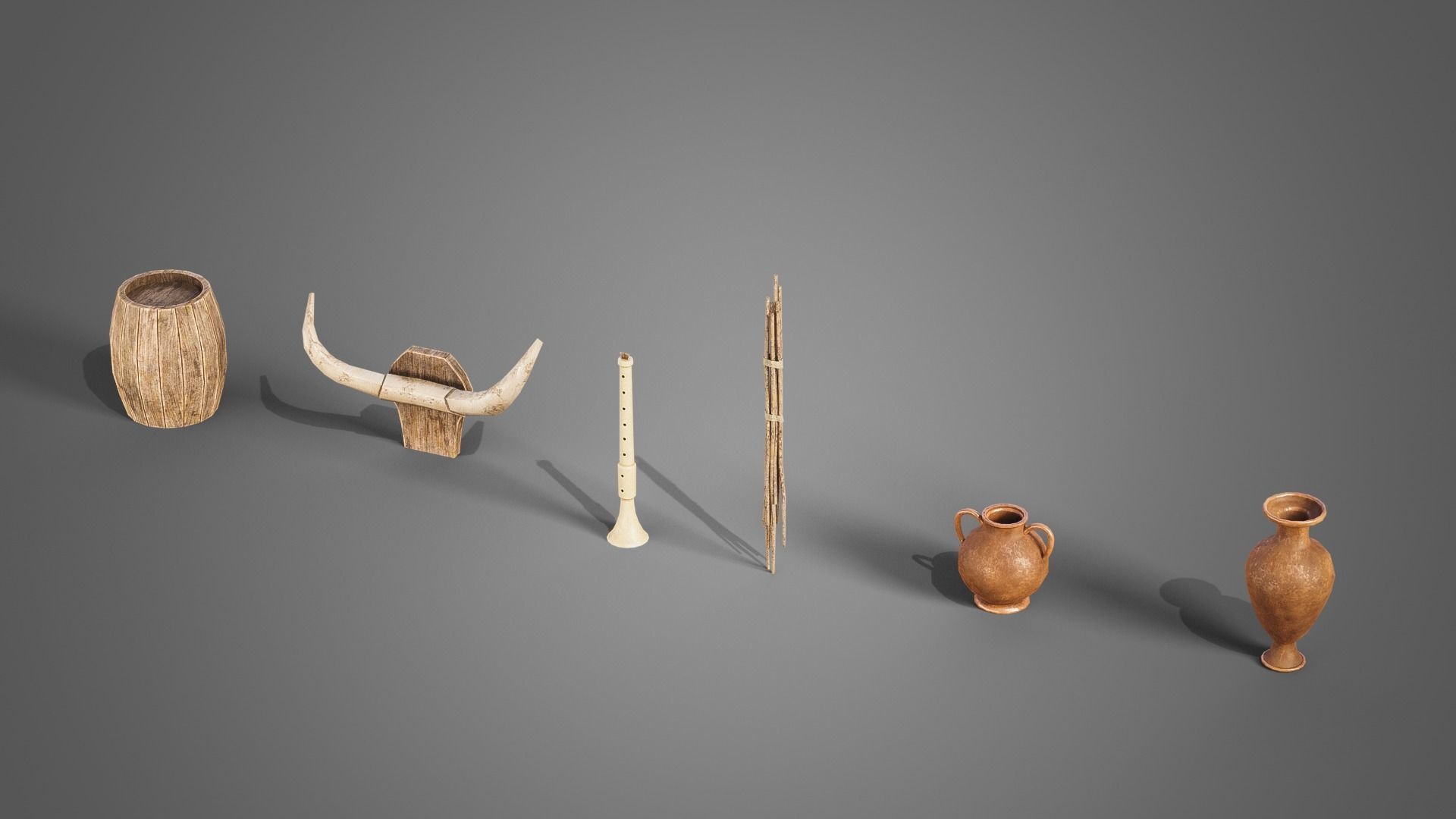 Various props collection Low-poly 3D model_7