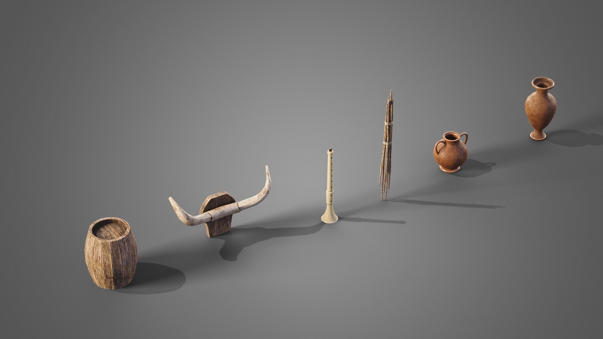 Various props collection Low-poly 3D model_10