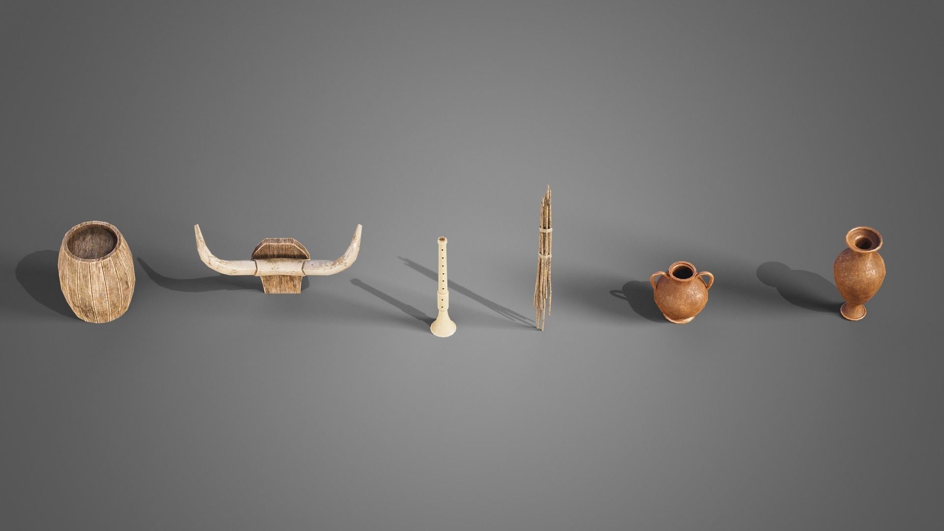 Various props collection Low-poly 3D model_9