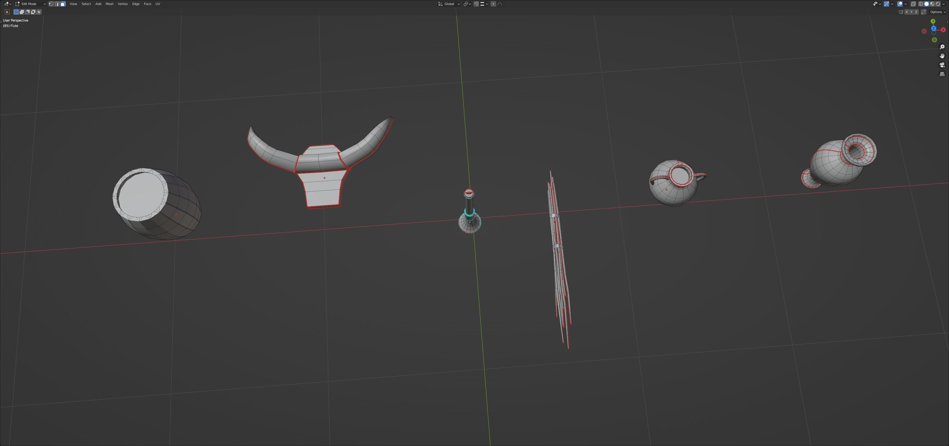 Various props collection Low-poly 3D model_15