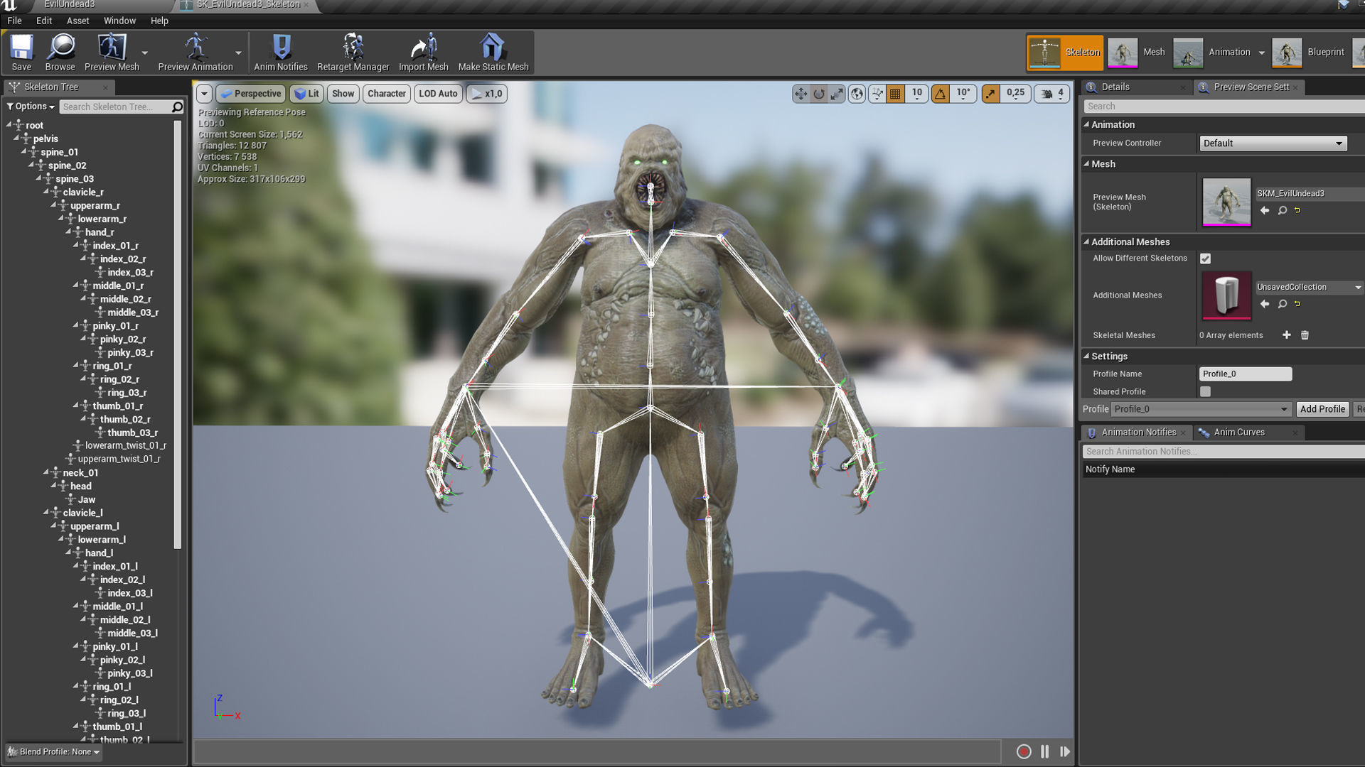 Evil Undead 3 Low-poly 3D model_14