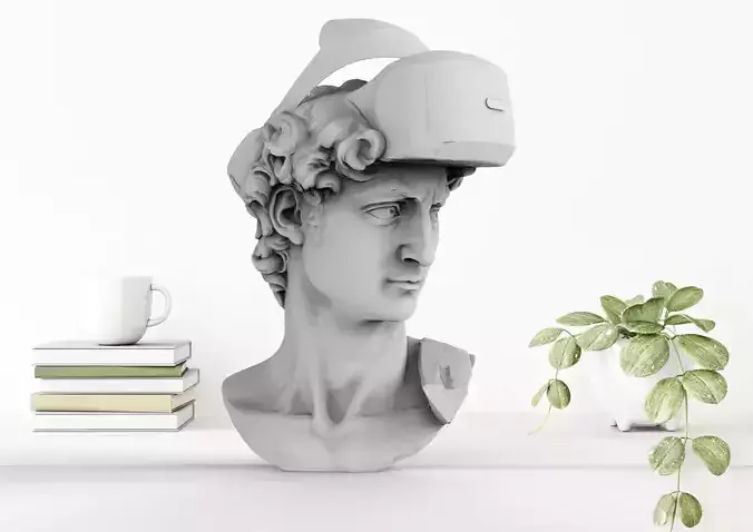 Michelangelos David in VR 3D print model
