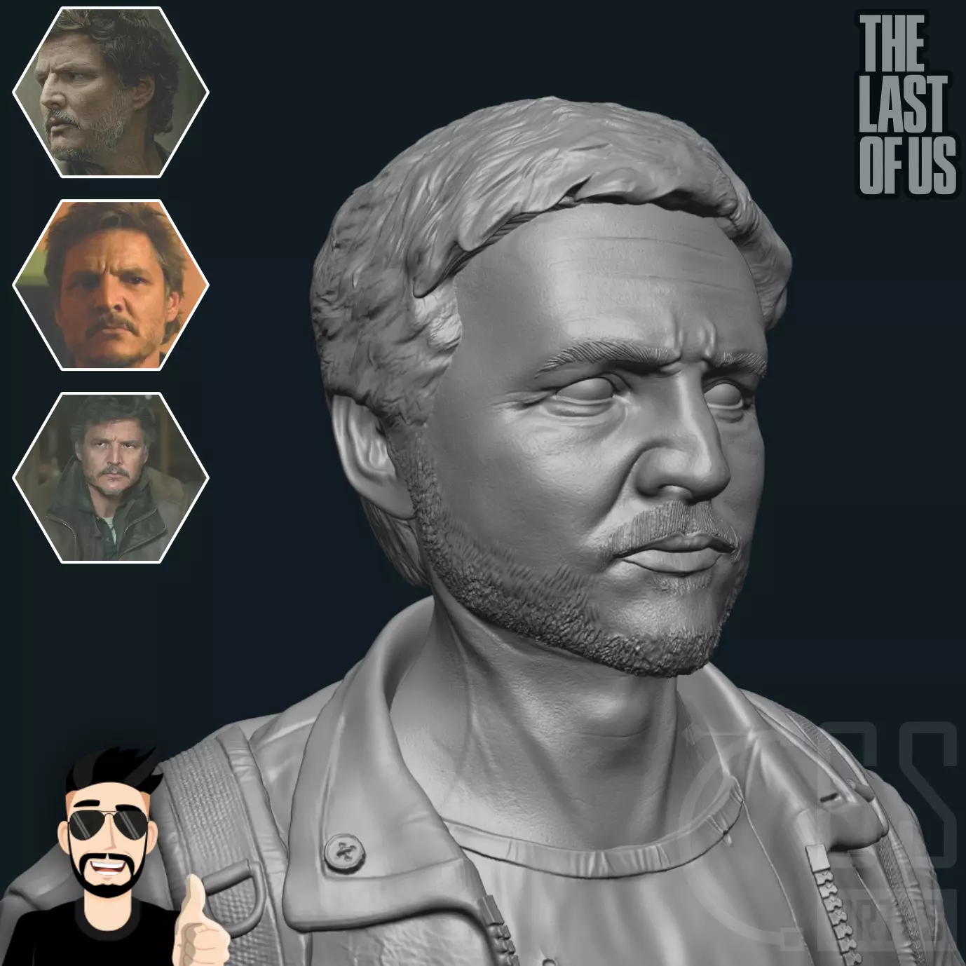 JOEL MILLER - THE LAST OF US - PEDRO PASCAL 3D print model_0
