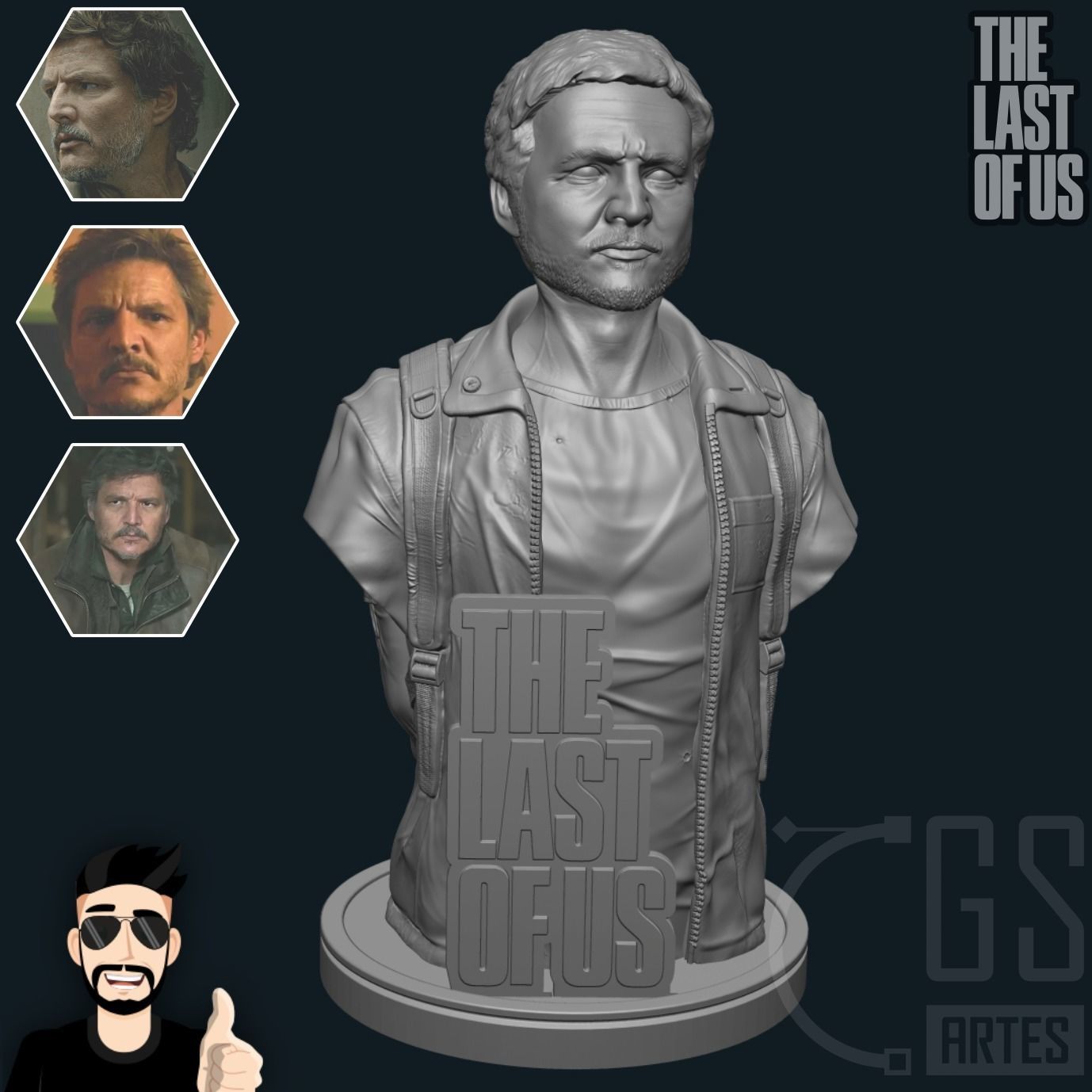 JOEL MILLER - THE LAST OF US - PEDRO PASCAL 3D print model_16