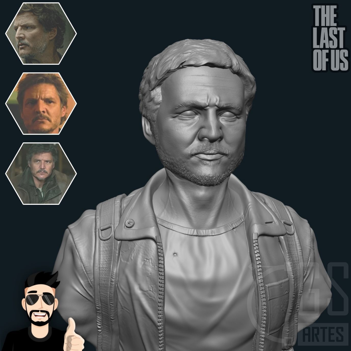 JOEL MILLER - THE LAST OF US - PEDRO PASCAL 3D print model_15