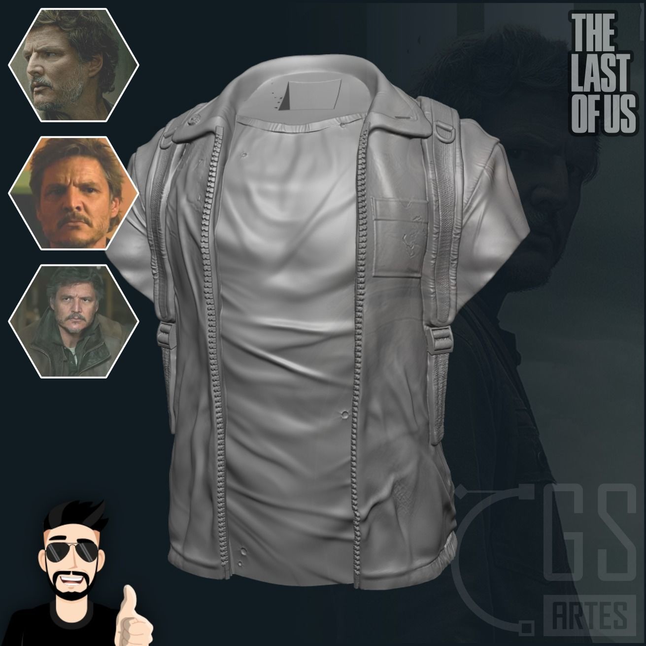 JOEL MILLER - THE LAST OF US - PEDRO PASCAL 3D print model_1