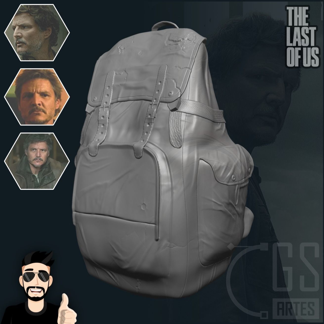 JOEL MILLER - THE LAST OF US - PEDRO PASCAL 3D print model_4