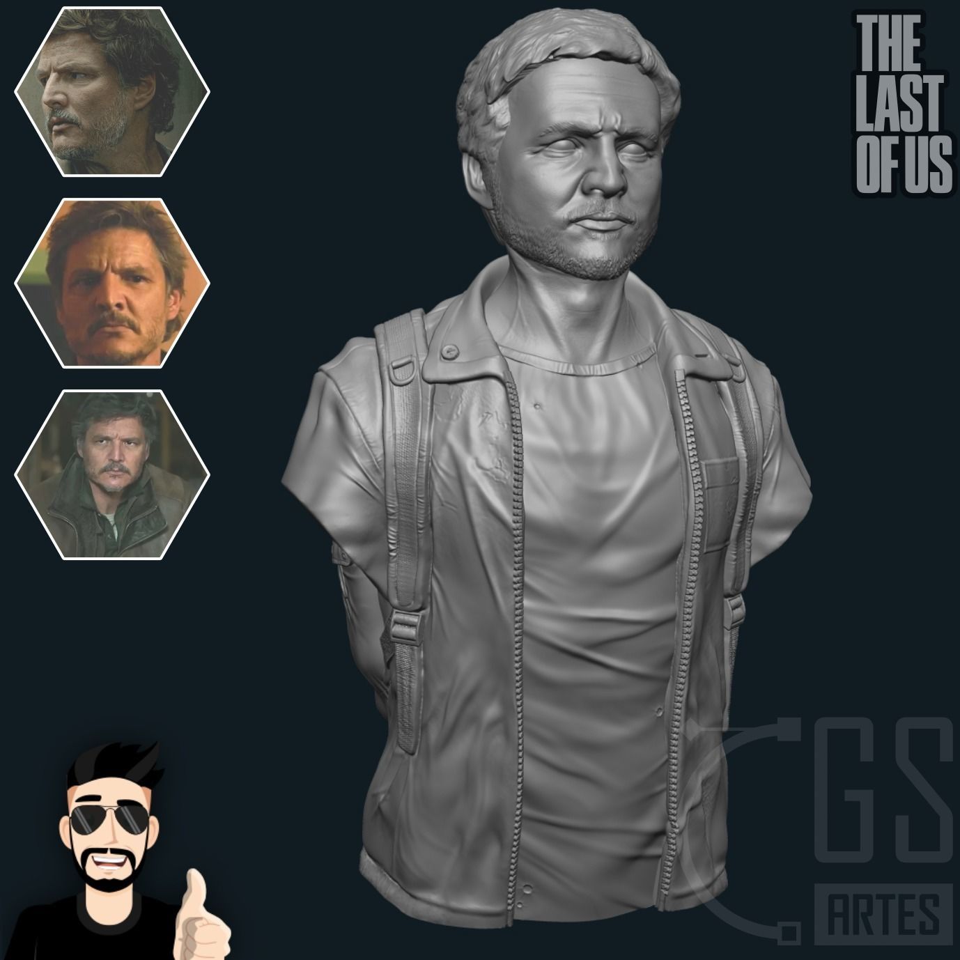JOEL MILLER - THE LAST OF US - PEDRO PASCAL 3D print model_19
