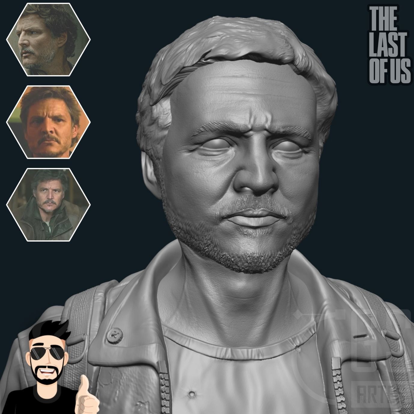 JOEL MILLER - THE LAST OF US - PEDRO PASCAL 3D print model_12