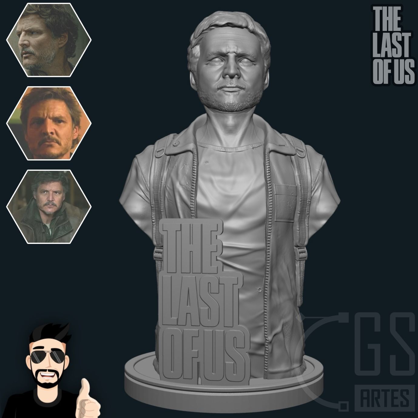 JOEL MILLER - THE LAST OF US - PEDRO PASCAL 3D print model_17