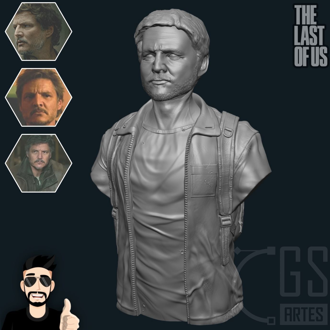 JOEL MILLER - THE LAST OF US - PEDRO PASCAL 3D print model_10