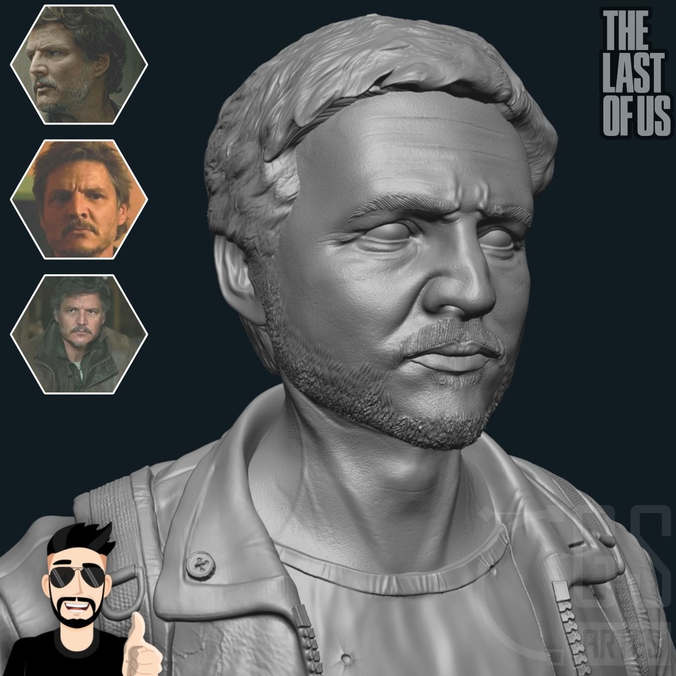 JOEL MILLER - THE LAST OF US - PEDRO PASCAL 3D print model_13