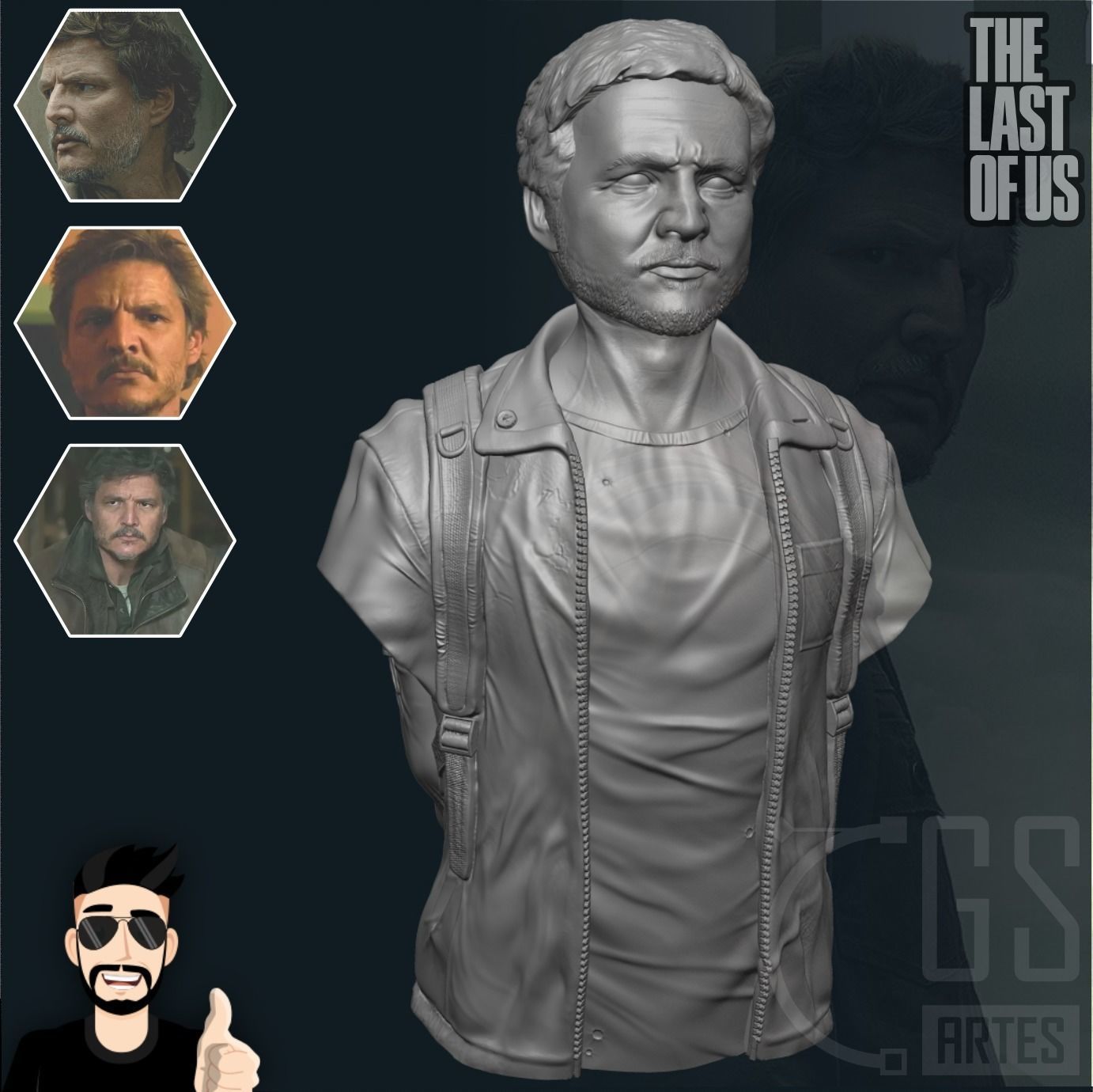 JOEL MILLER - THE LAST OF US - PEDRO PASCAL 3D print model_6