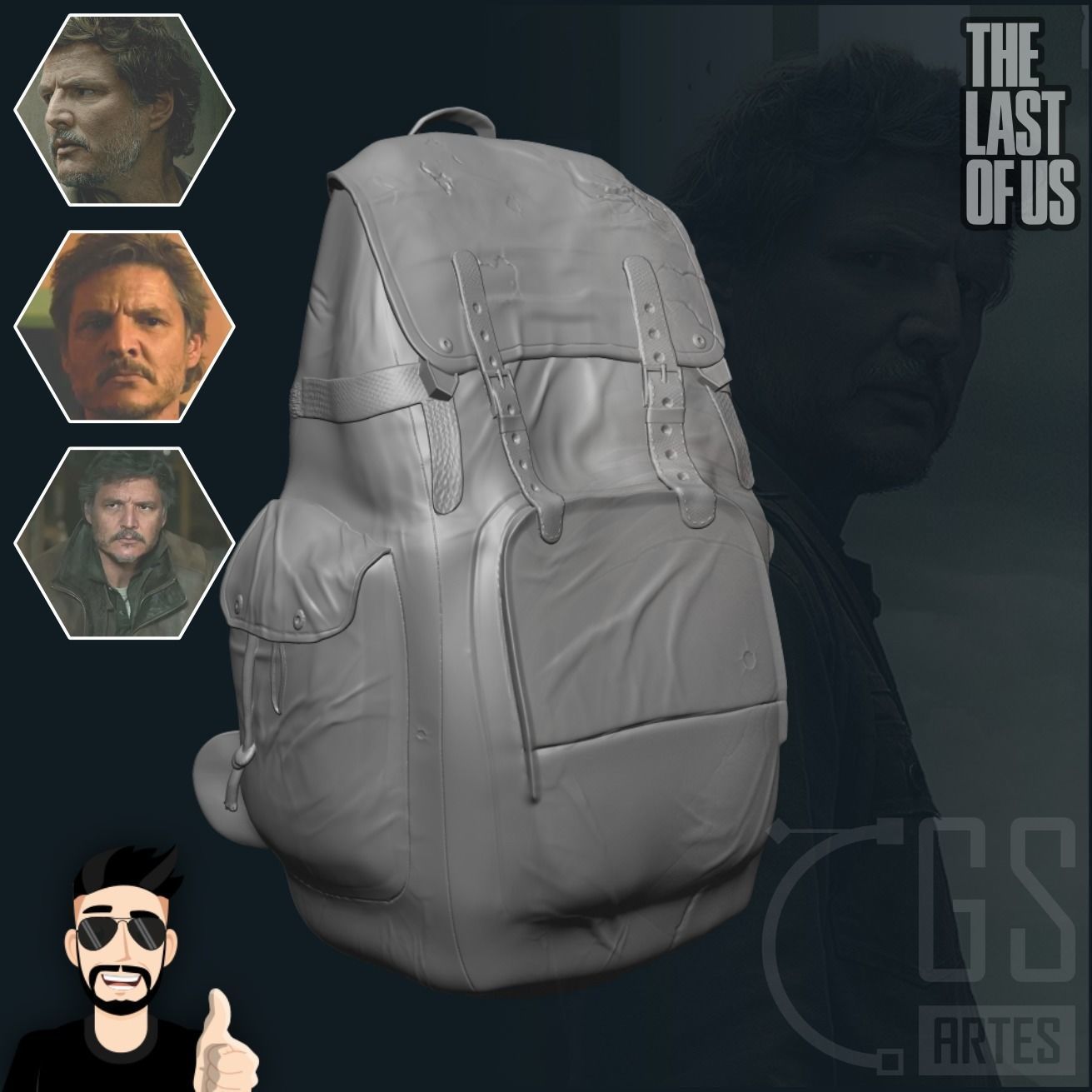 JOEL MILLER - THE LAST OF US - PEDRO PASCAL 3D print model_3