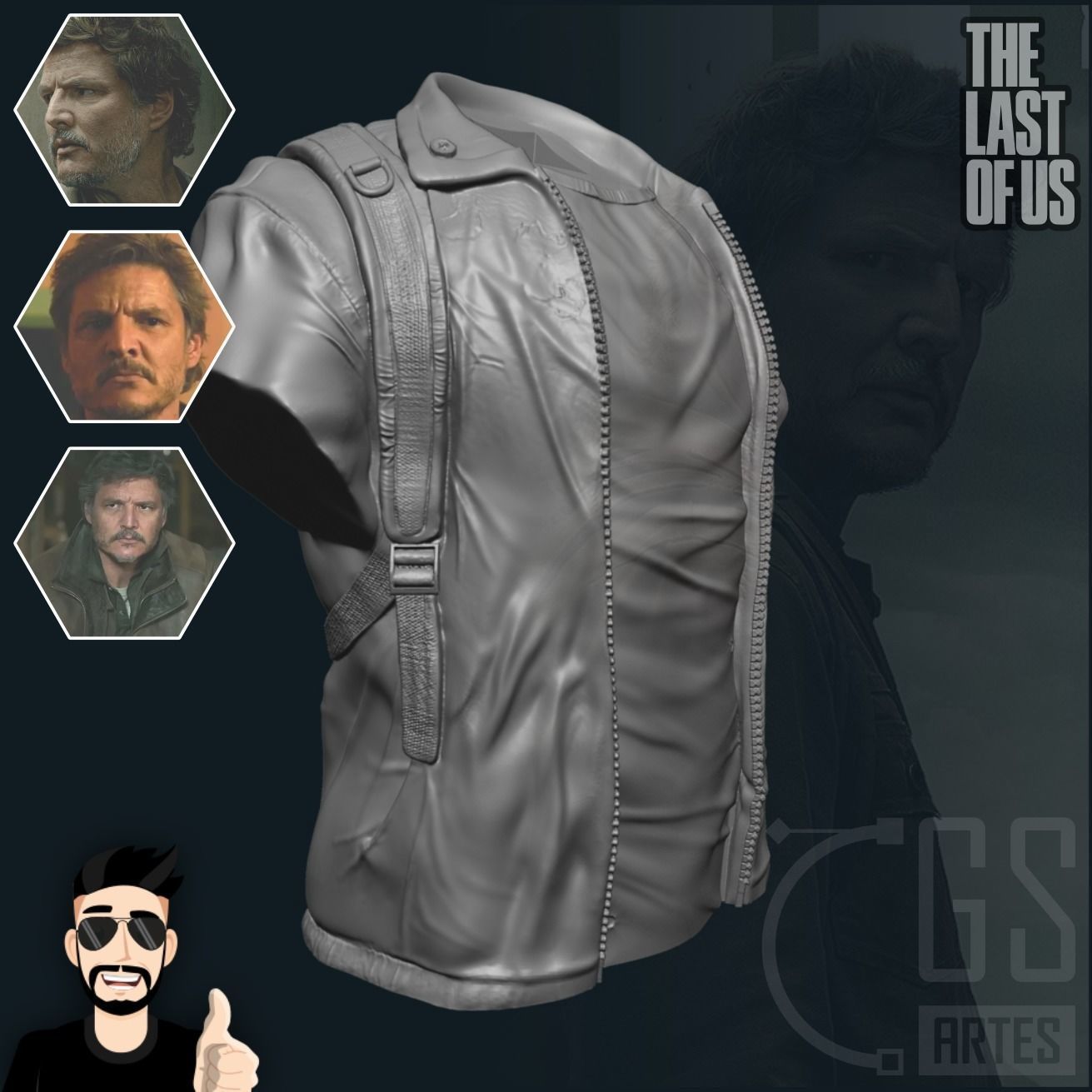 JOEL MILLER - THE LAST OF US - PEDRO PASCAL 3D print model_5