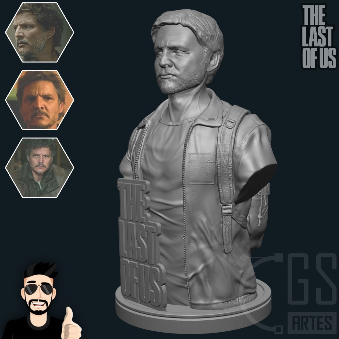 JOEL MILLER - THE LAST OF US - PEDRO PASCAL 3D print model_18