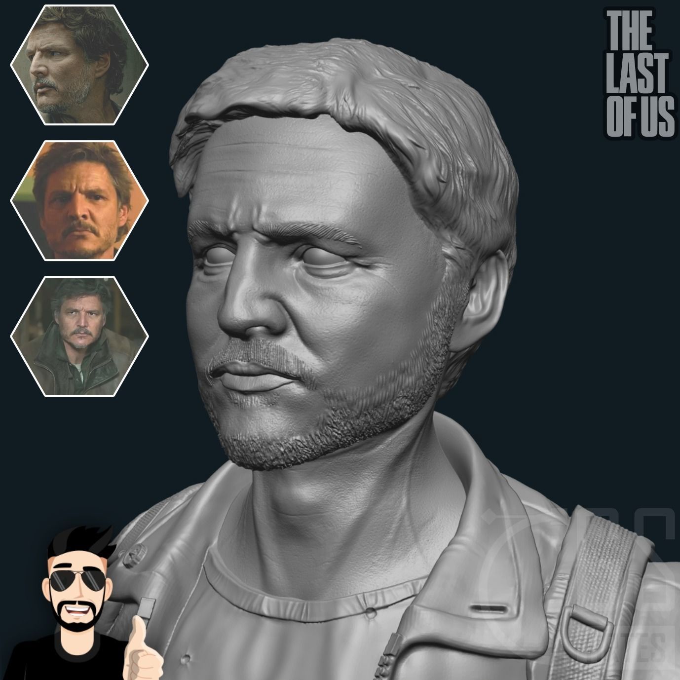 JOEL MILLER - THE LAST OF US - PEDRO PASCAL 3D print model_9