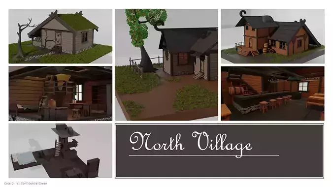 North Village 3D Model Collection