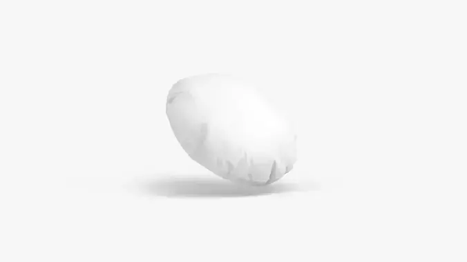 Round Bed Pillow - sleeping cushion Low-poly 3D model