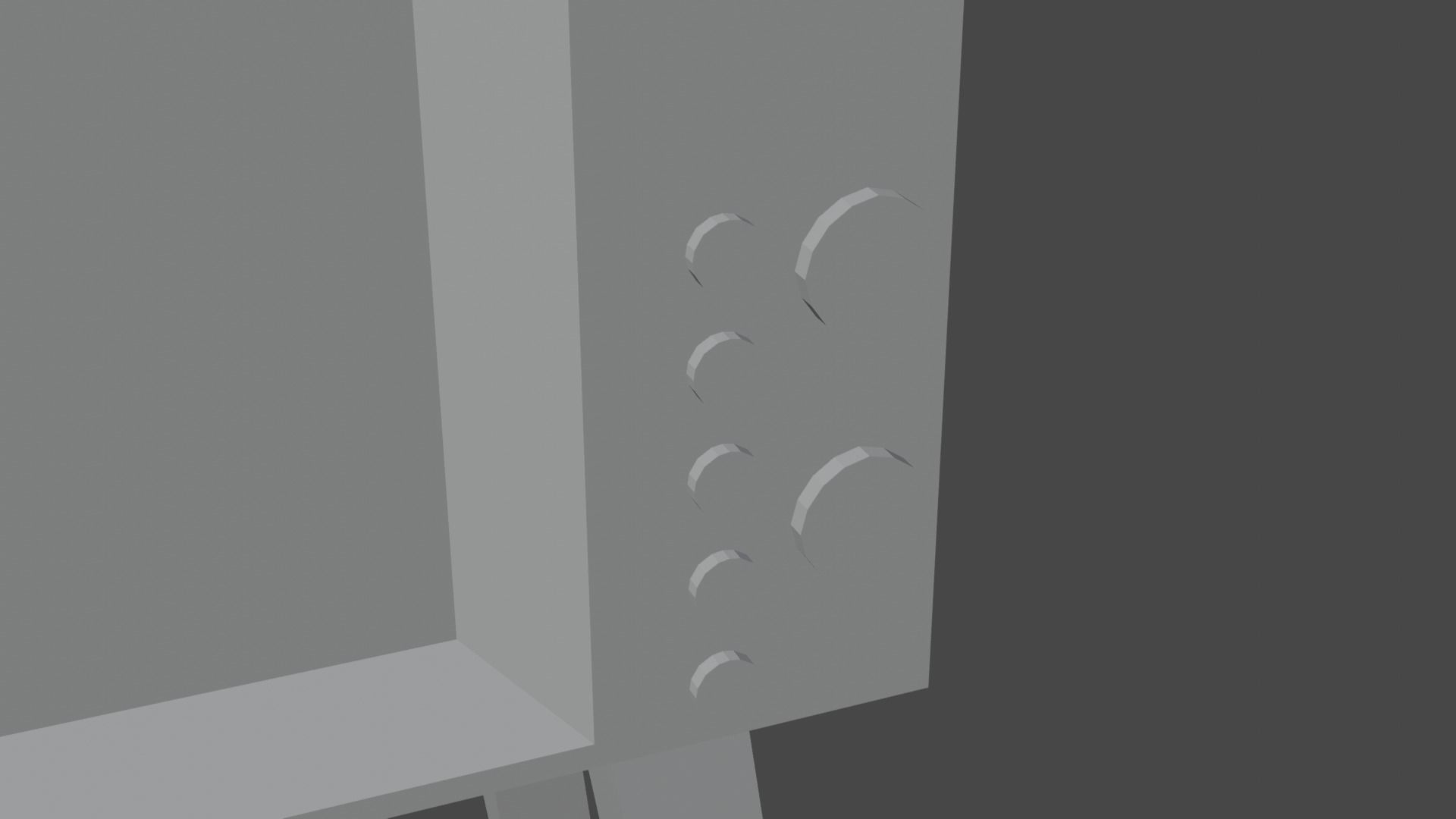 TV Old Retro PS1 PSX style Low-poly 3D model_16