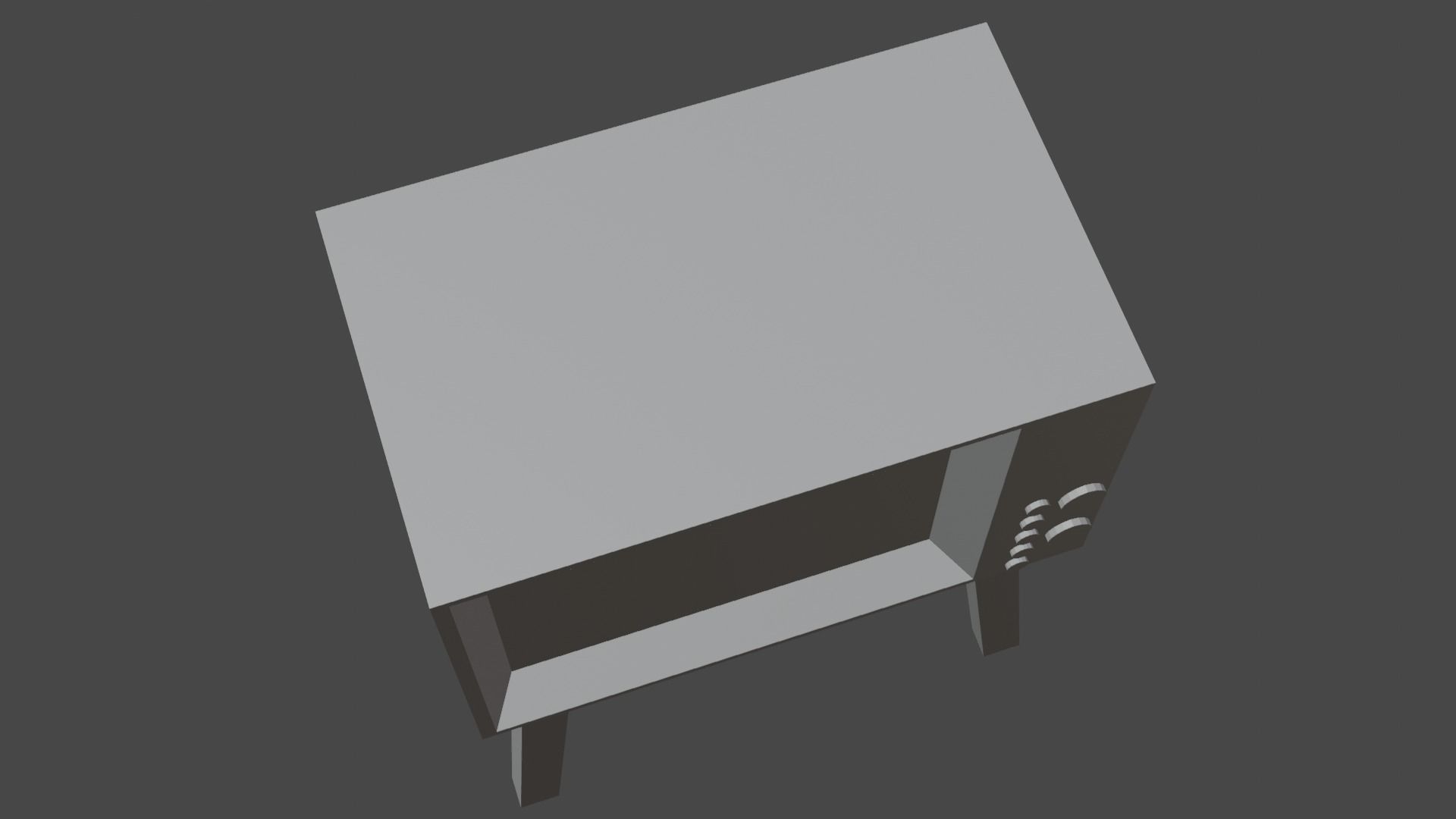 TV Old Retro PS1 PSX style Low-poly 3D model_14