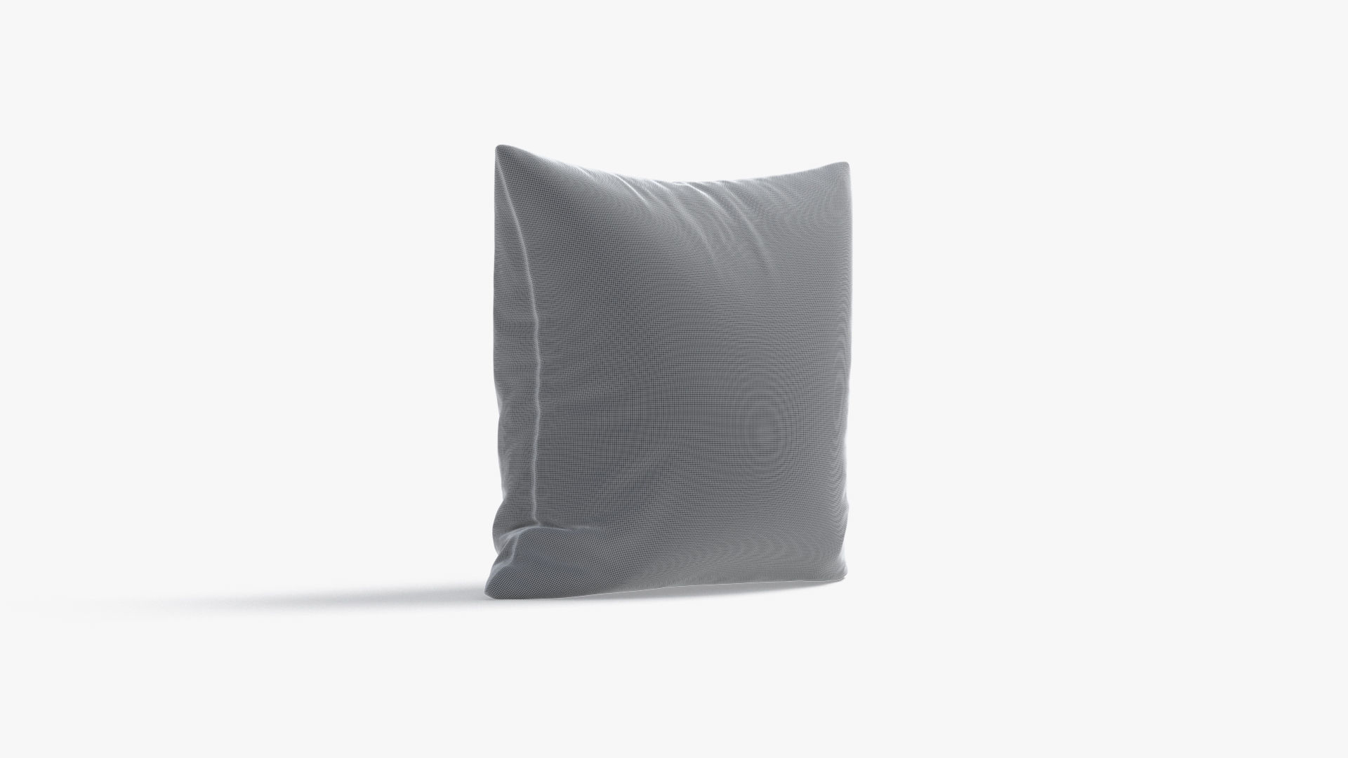 Square Bed Pillow - sleeping cushion Low-poly 3D model_8