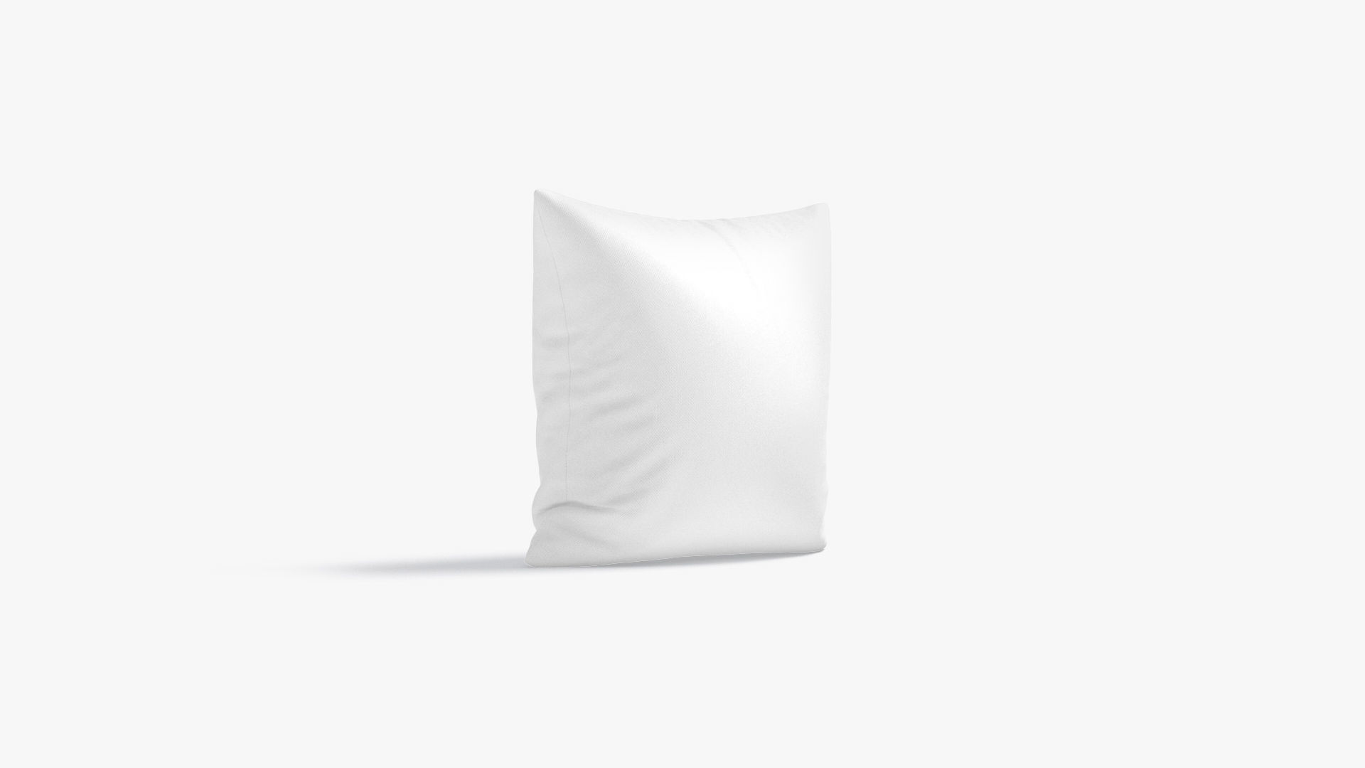 Square Bed Pillow - sleeping cushion Low-poly 3D model_1