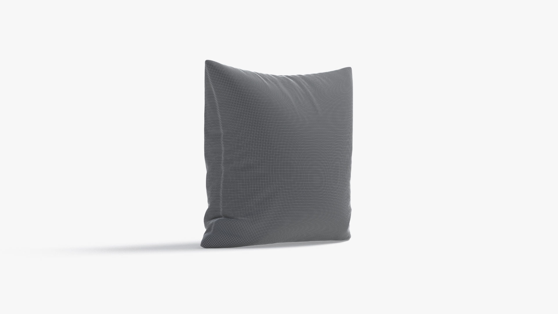Square Bed Pillow - sleeping cushion Low-poly 3D model_7