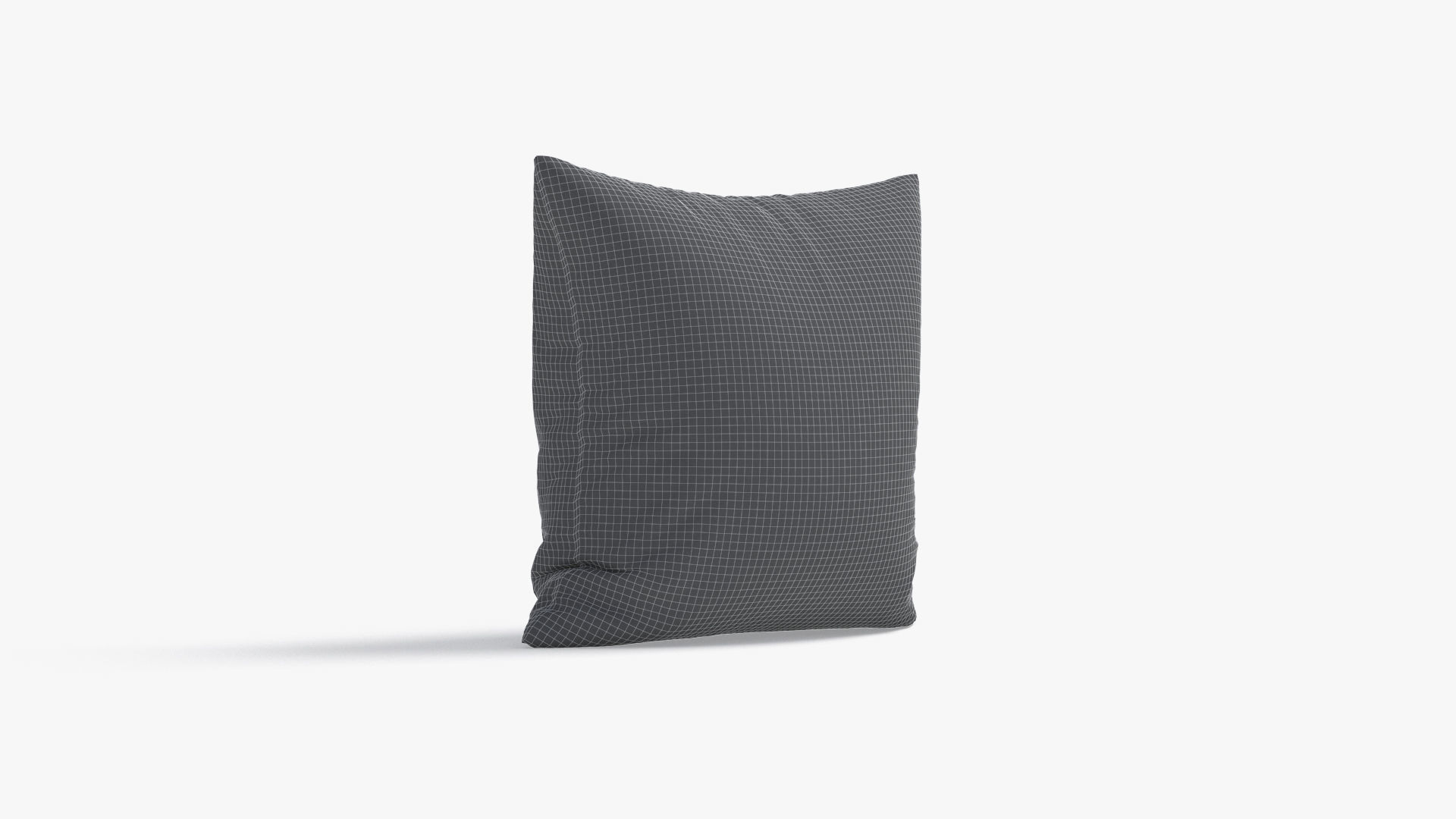 Square Bed Pillow - sleeping cushion Low-poly 3D model_6