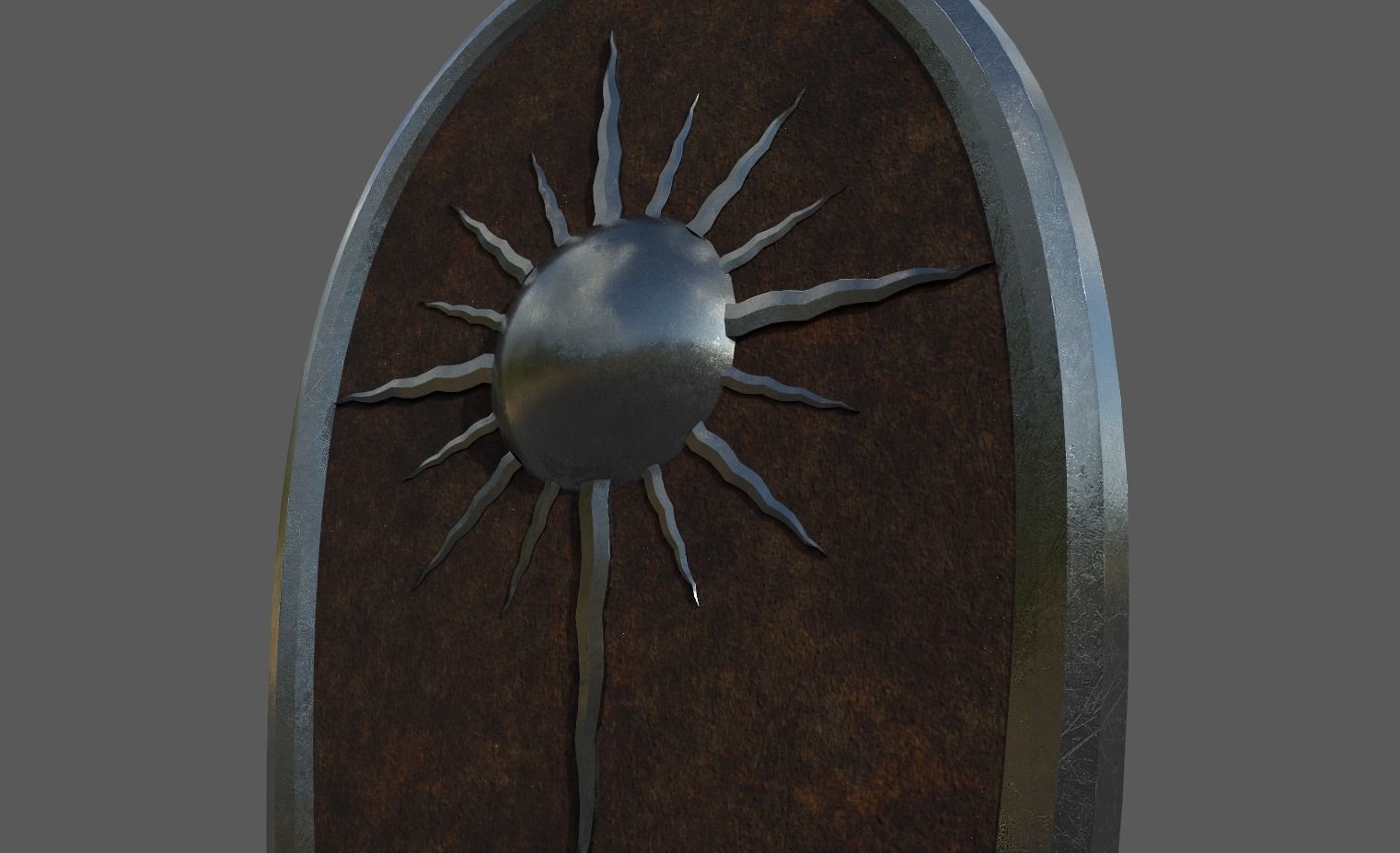 shield shaped like a rain drop Low-poly 3D model_2