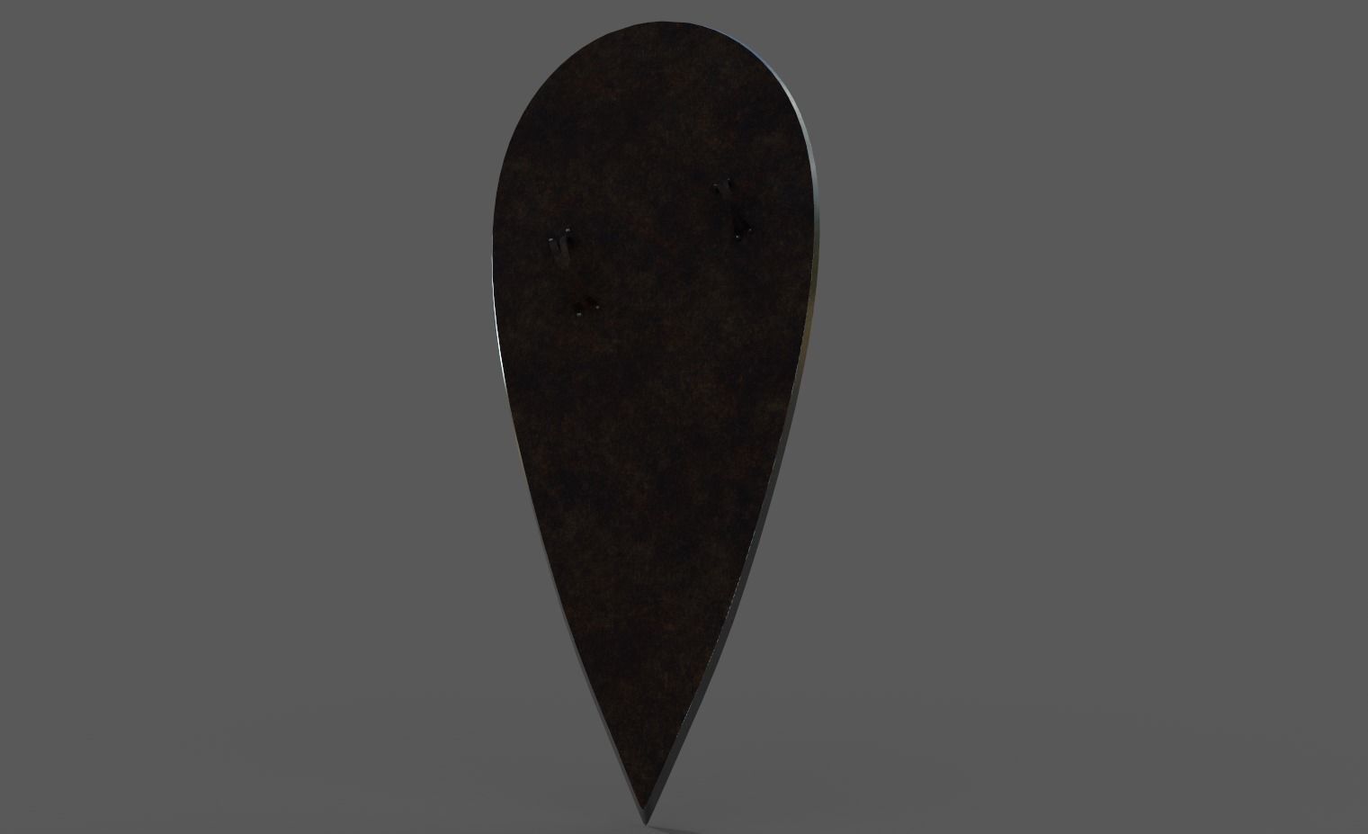 shield shaped like a rain drop Low-poly 3D model_1