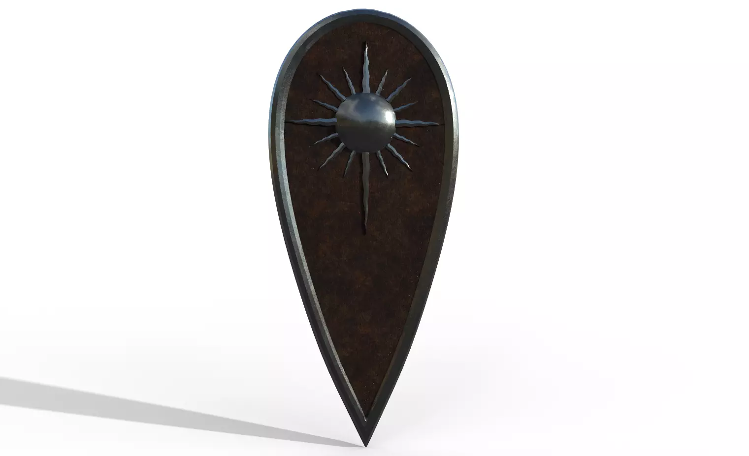 shield shaped like a rain drop Low-poly 3D model_0
