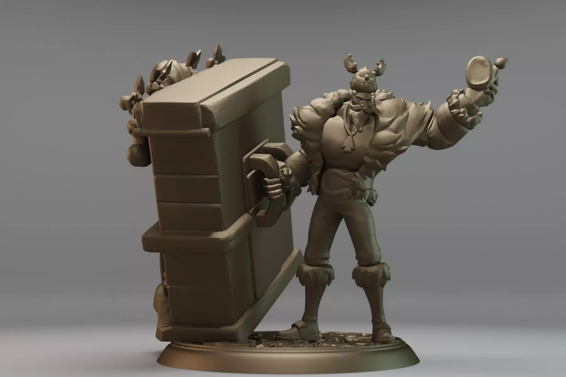 BRAUM SANTA CLAUS - LEAGUE OF LEGENDS Free 3D print model