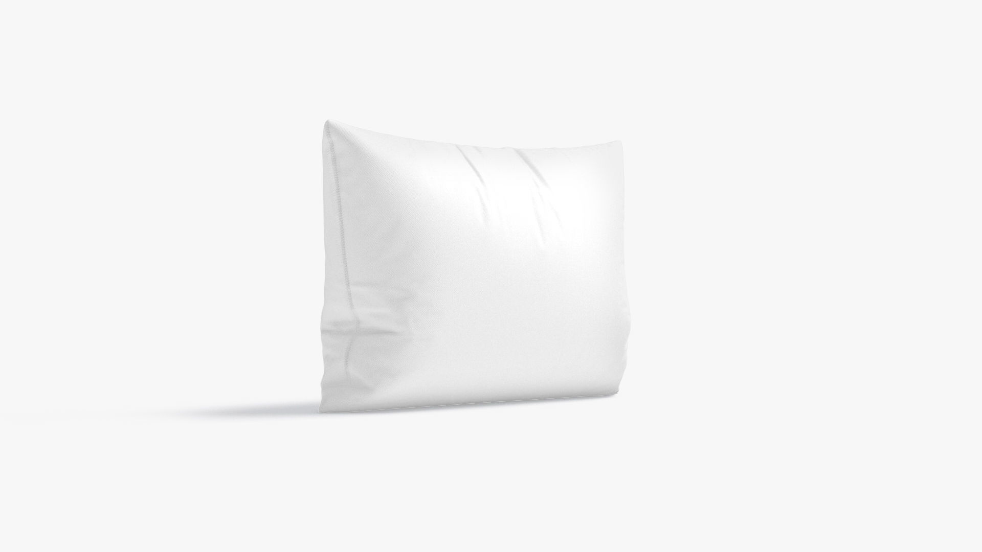Rectangular Bed Pillow Stand - sleeping cushion Low-poly 3D model_1