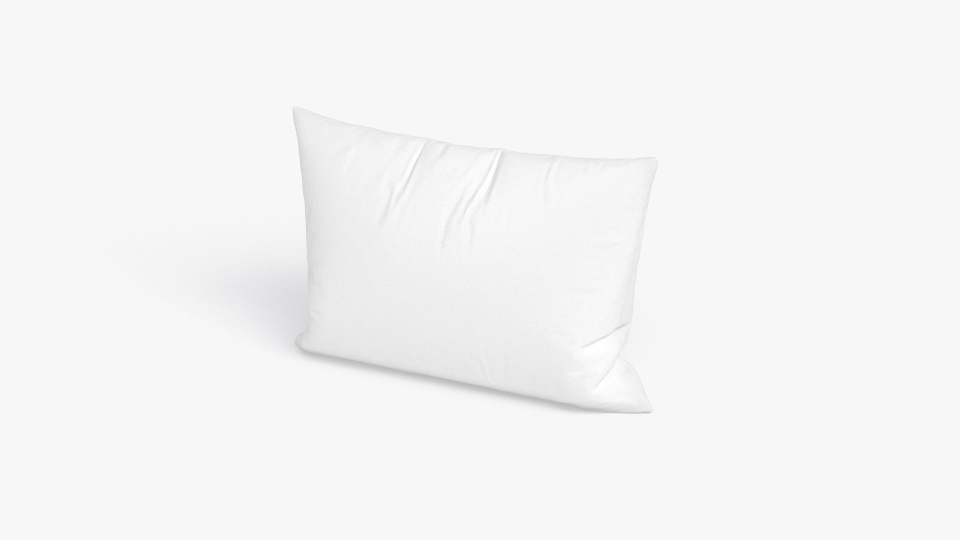 Rectangular Bed Pillow Stand - sleeping cushion Low-poly 3D model_2